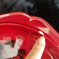 Thumbnail for Royal Doulton Flambe Noke Bowl Scenic Red Transferware Dish, England chipped.3
