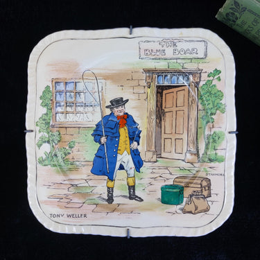 Alfred Meakin Dickens Characters Plate  The Blue Boar Scene  –Tony Weller  1