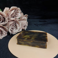 Thumbnail for Antique Style Faux Tortoiseshell Trinket tobacco Snuff Box Rectangle Hinged5
