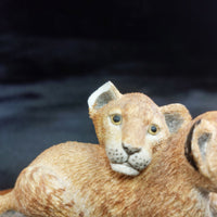 Thumbnail for Border Arts Fine 1999 Lion Cubs Figurine BFA Scotland Hand Painted (Broken Ear).9