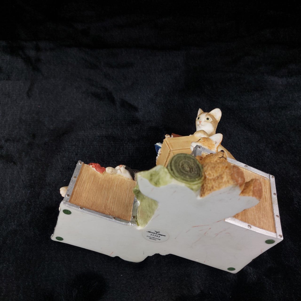 Sherratt & Simpson Cats Good Figurine Moving House 2004 Resin Ornament Fine 6.5"11