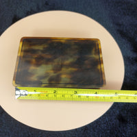 Thumbnail for Antique Style Faux Tortoiseshell Trinket tobacco Snuff Box Rectangle Hinged6
