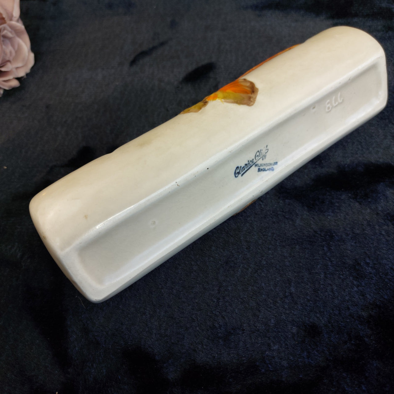 Clarice Cliff Autumn Beechwood Log Planter  1930 Wilkinson England vase Art Deco10
