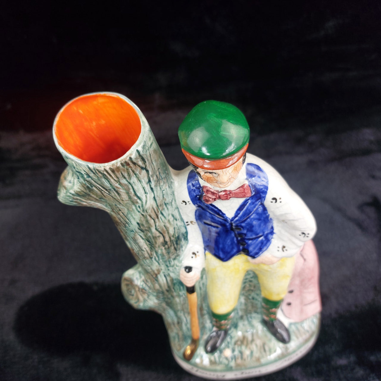 Staffordshire Old Tom Morris Young Tom Figurines Golf Hand Paint decor Pottery14
