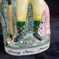 Thumbnail for Staffordshire Old Tom Morris Young Tom Figurines Golf Hand Paint decor Pottery12