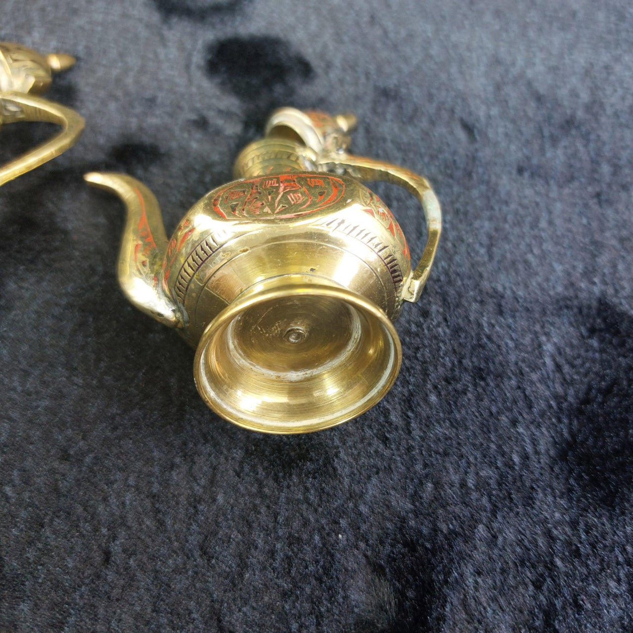 Brass Religious Jerusalem Plaque & Pic Holder & 2×Pitcher Collectable decor gold12