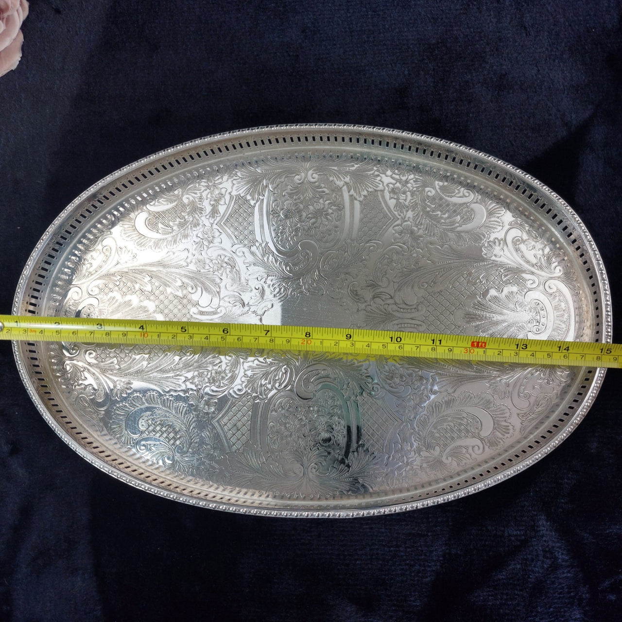 Sheffield Plated Silver Goblets & Tray Set 7pc EPNS Ornate Engraved Vintage Deco18