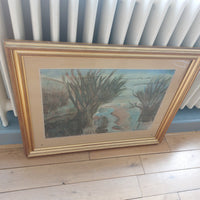 Thumbnail for Wendy Original Draycott Pastel Artwork – Framed River Landscape Painting Canvas6