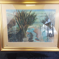 Thumbnail for Wendy Original Draycott Pastel Artwork – Framed River Landscape Painting Canvas3