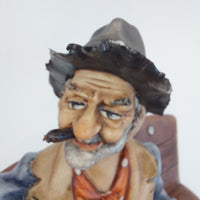 Thumbnail for Capodimonte Figurine Old Man on Bench –6.7