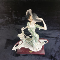 Thumbnail for Giuseppe Armani Florence “Bicycle Spring” lady Rare Figurine 0539C Porcelain.2