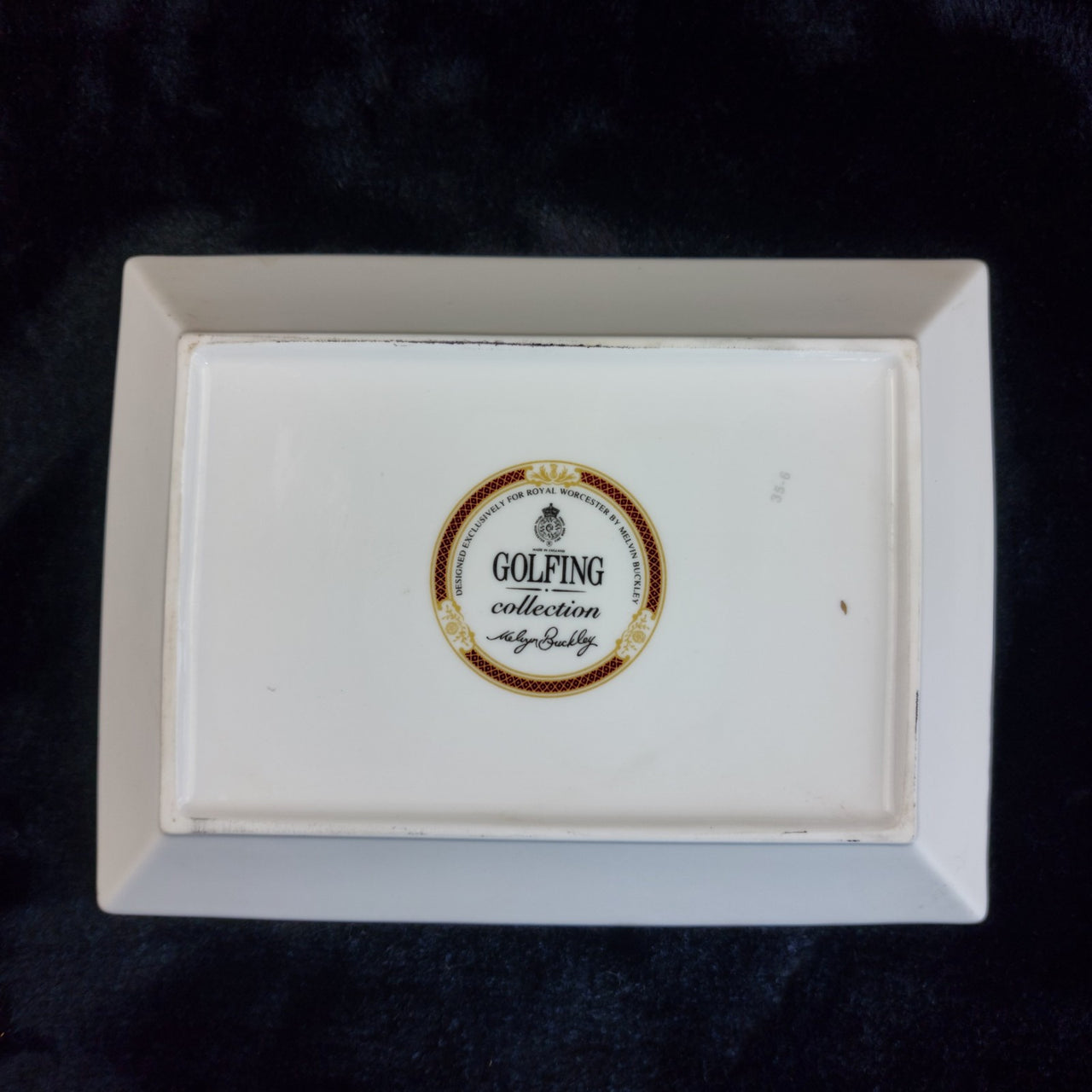 Royal Worcester Golfing Golf Scene Melvyn Buckley – Collection Plate China Bone8