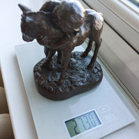 Thumbnail for Vintage Bronze-Style Figurine – Girl Hugging a Horse – see the ear resin China13