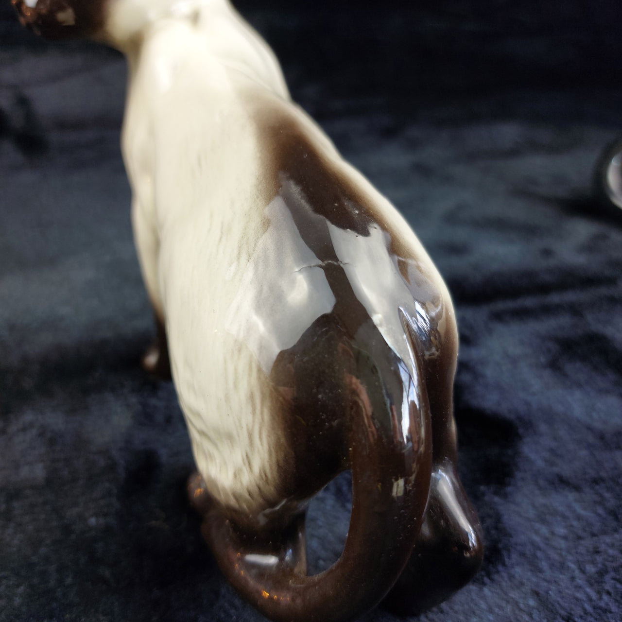 Beswick Siamese Cat Figurine Gloss Finish Pose Standing Long England 6.5"6