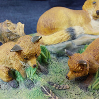 Thumbnail for Border Arts Fine Fox Family Figurine Chiltern Collection Nature WWF Scene Resin4