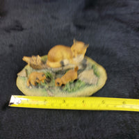 Thumbnail for Border Arts Fine Fox Family Figurine Chiltern Collection Nature WWF Scene Resin1