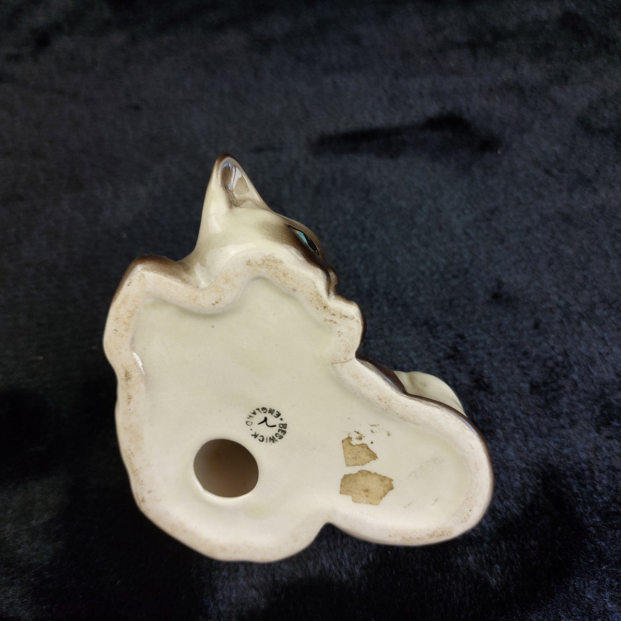 Beswick Siamese Cat Pair Figurine Vintage Good England Ceramic 3.5x5"4