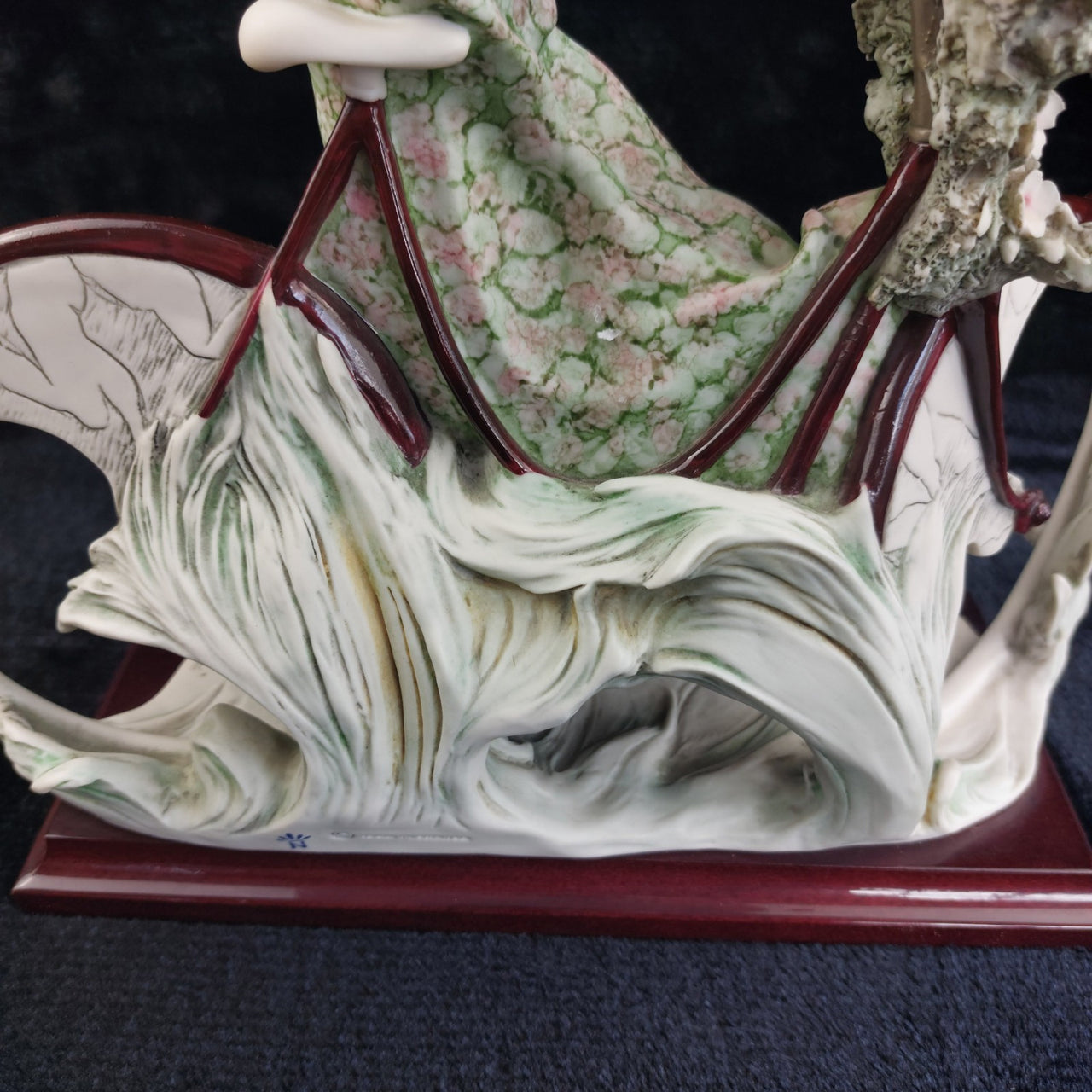 Giuseppe Armani Florence “Bicycle  Spring” Rare lady Figurine 0539C Porcelain.15