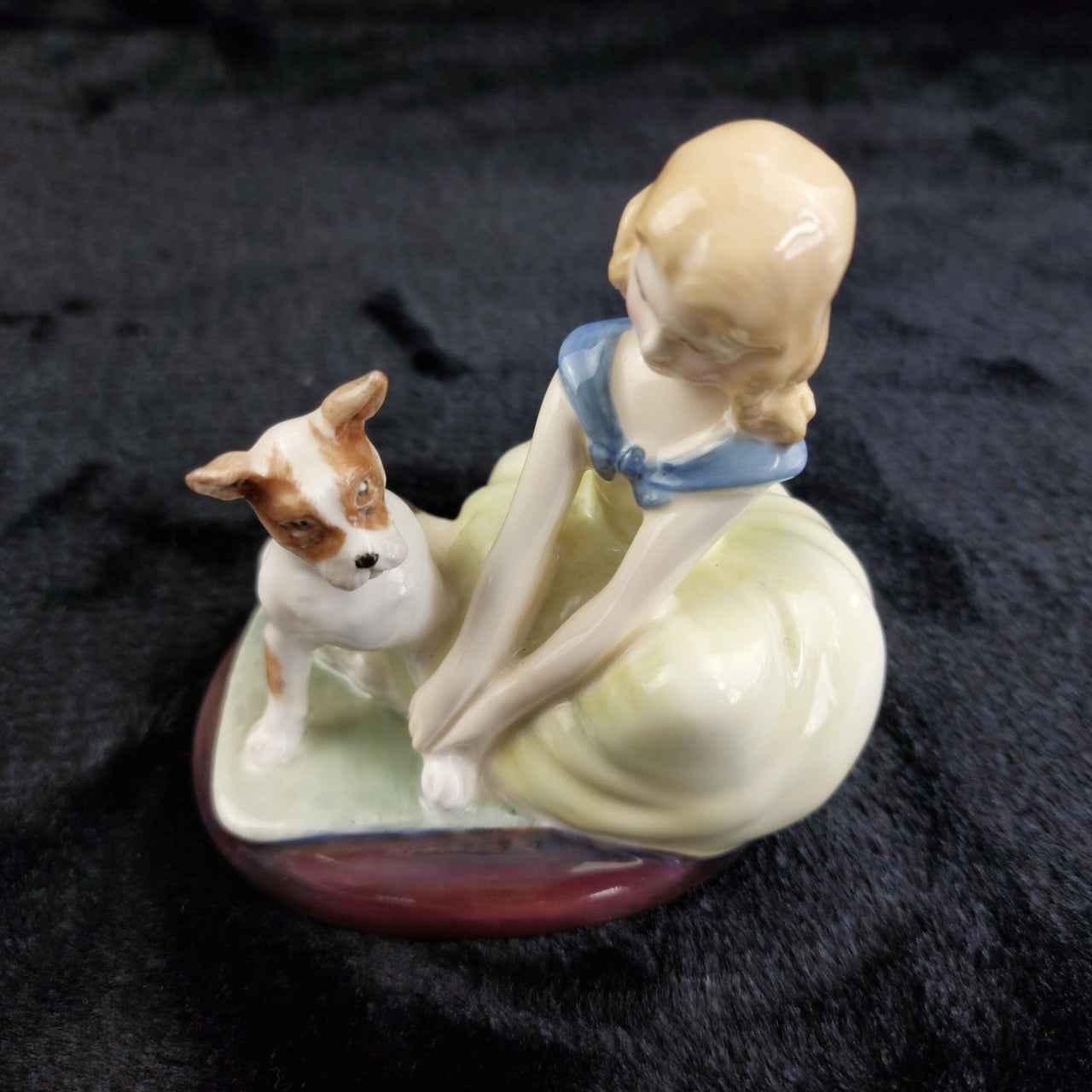 Royal Doulton Golden Days HN2274 Girl Dog Figurine China Bone Good 1963 Vintage8