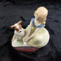 Thumbnail for Royal Doulton Golden Days HN2274 Girl Dog Figurine China Bone Good 1963 Vintage8