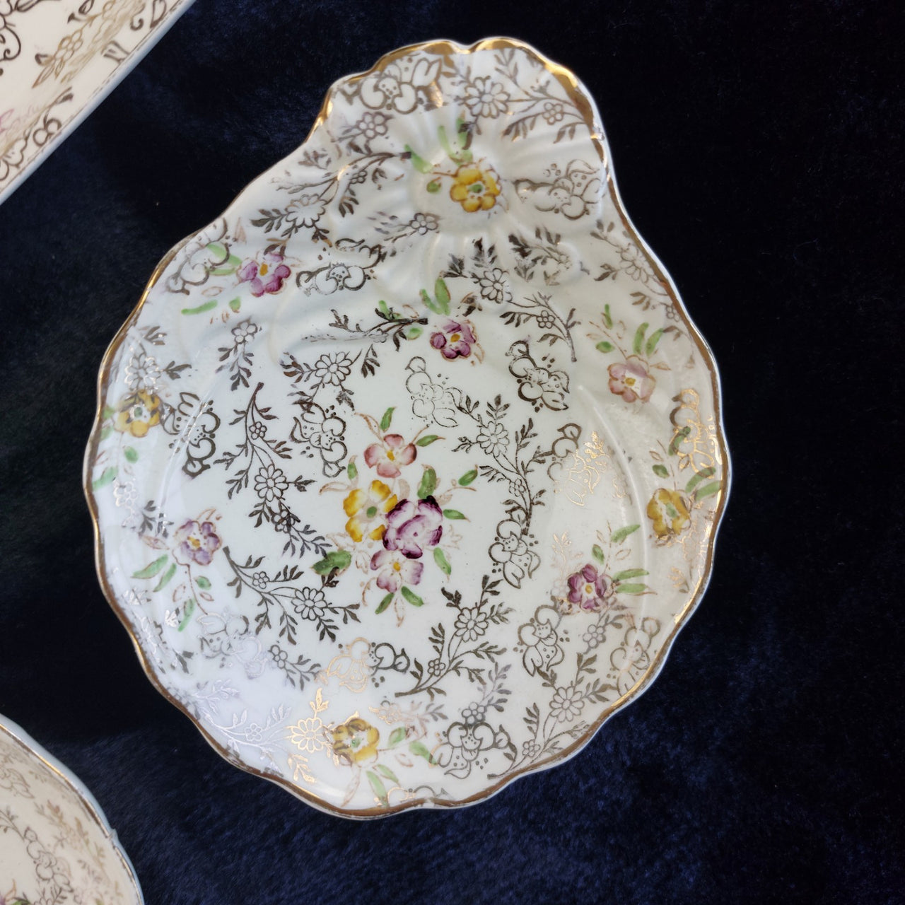 James Kent Ltd "Pearl Delight" Dessert Set English Vintage Floral Plate Dish5