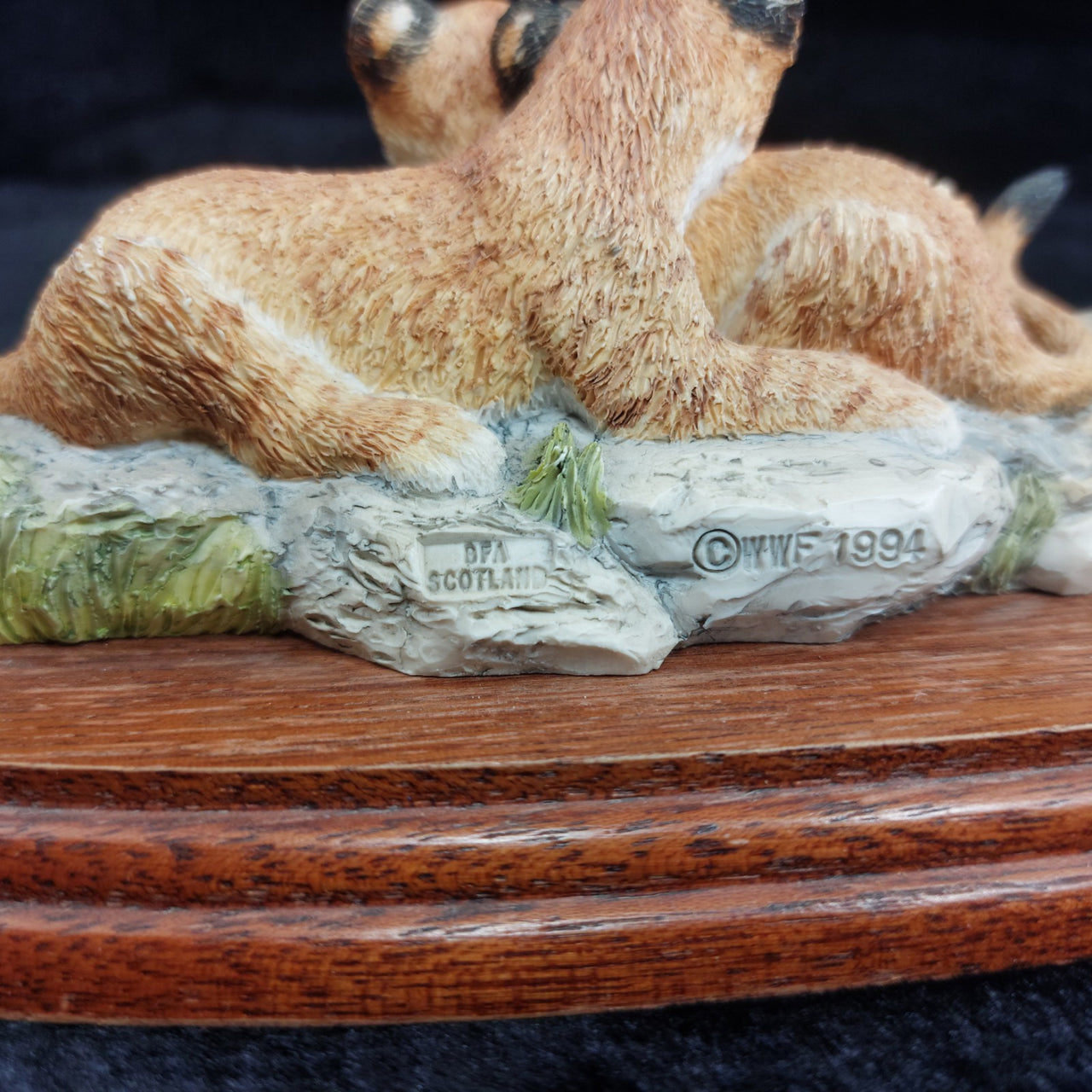 Border Arts Fine 1999 Lion Cubs Figurine BFA Scotland Hand Painted (Broken Ear).4