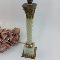 Thumbnail for Stunning Marble & Brass large Table Lamp – 15