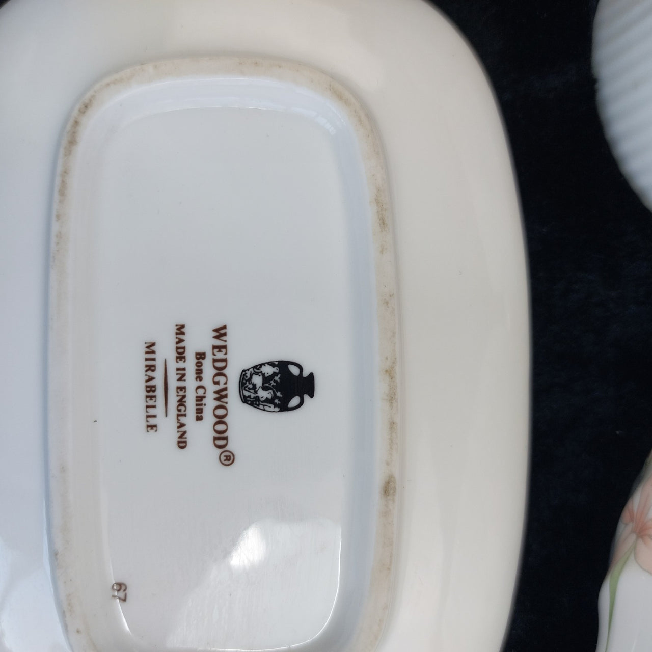 Wedgwood Bone China Pin Dish & Trinket Box Set England - Floral Gold Vintage Rim9