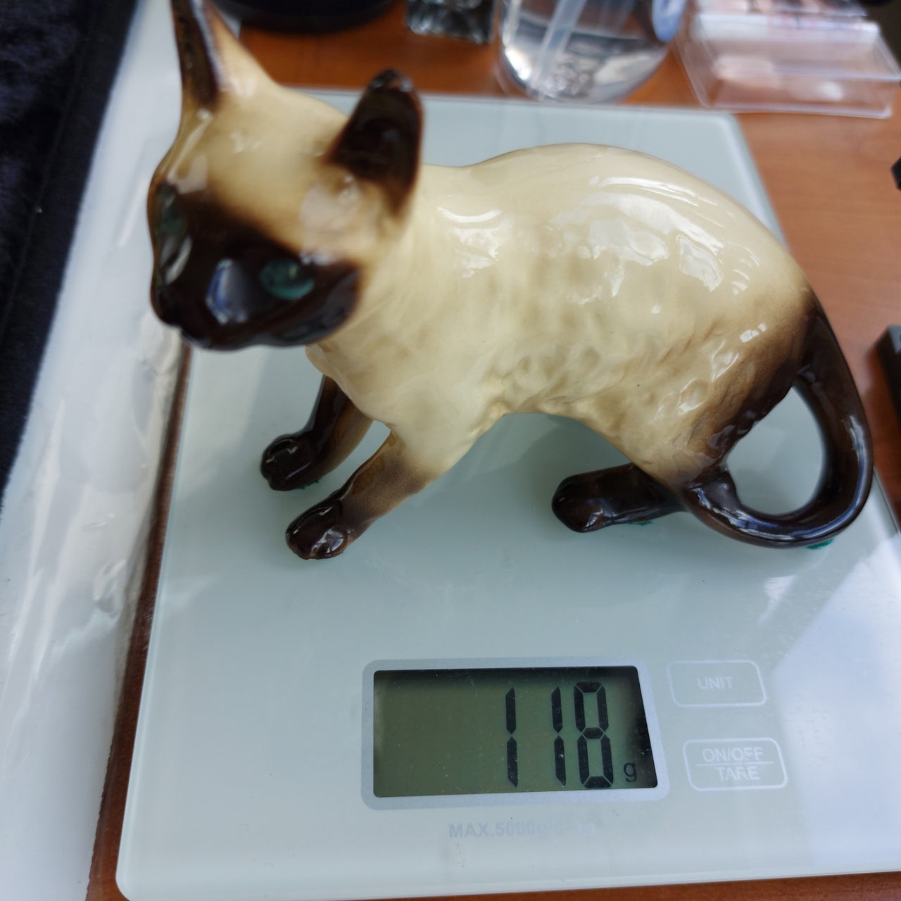 Siamese Cat made in England Figurine  Ceramic Glazed 12cm see pics for details.11