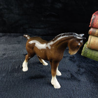 Thumbnail for Coopercraft Brown Vintage Foal Figurine Ceramic Horse with Glossy Finish Class2
