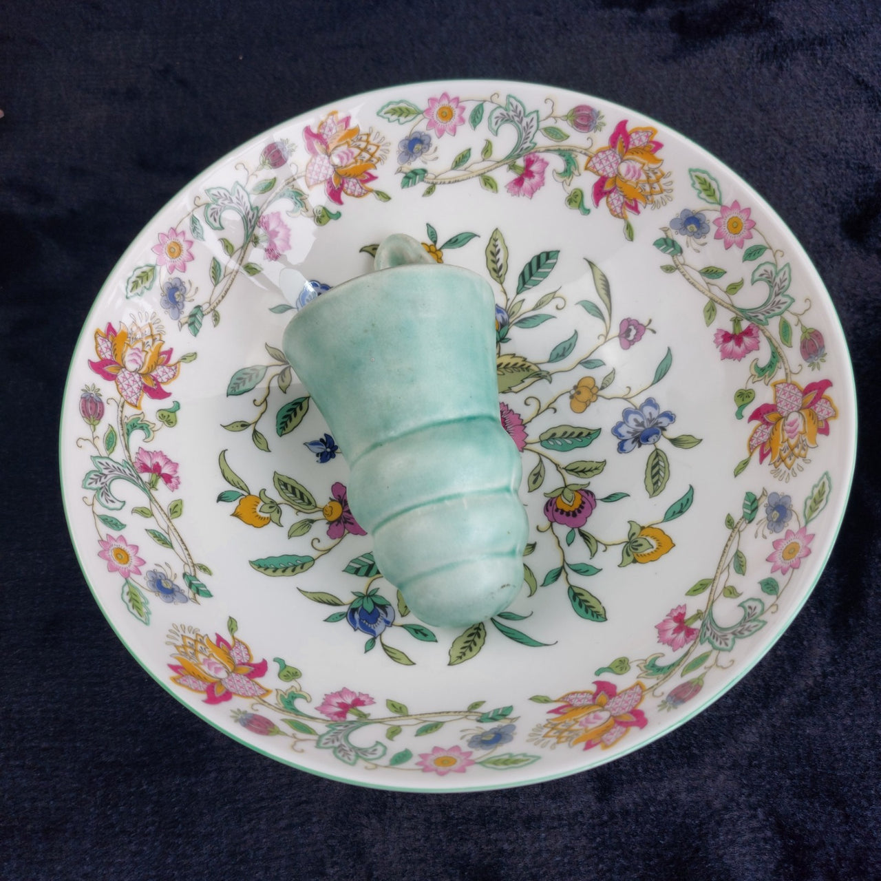 Haddon Minton Hall Bone China  Floral Bowl – Vintage English Dish 7.5" gift16