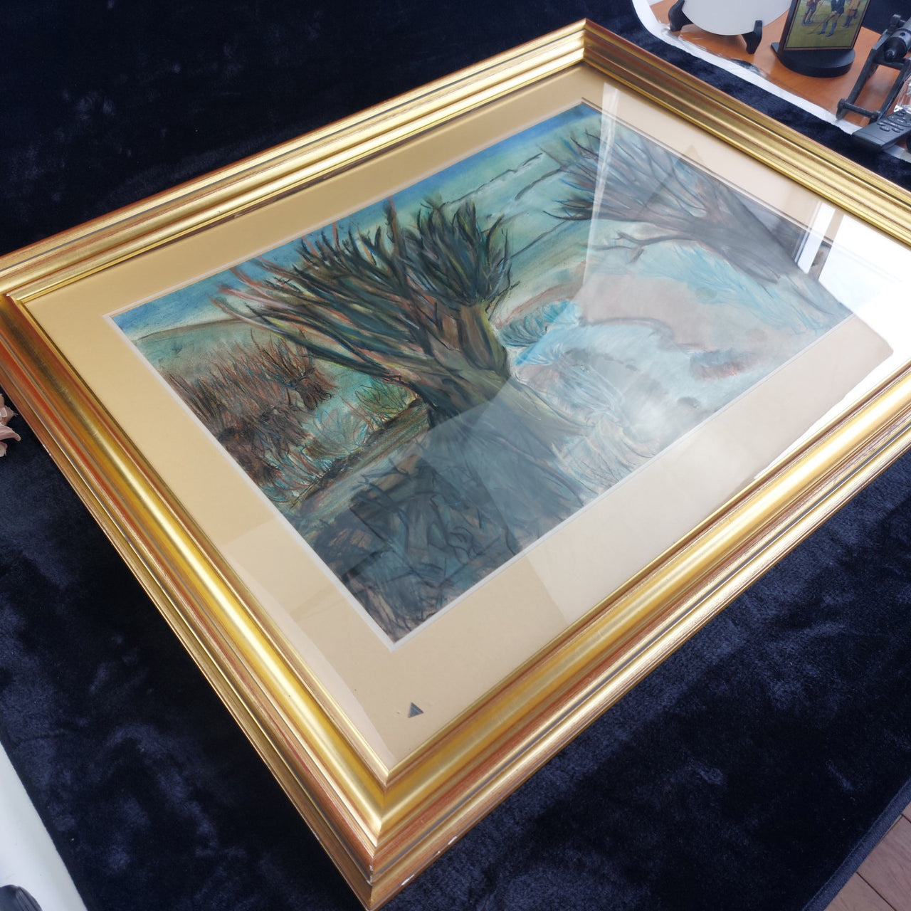 Wendy Original Draycott Pastel Artwork – Framed River Landscape Painting Canvas14