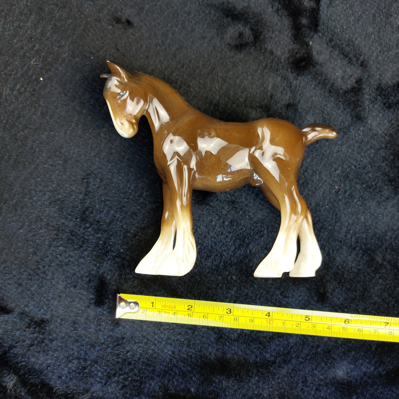 Coopercraft Brown Vintage Foal Figurine Ceramic Horse with Glossy Finish Class8