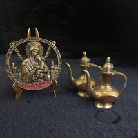Thumbnail for Brass Religious Jerusalem Plaque & Pic Holder & 2×Pitcher Collectable decor gold3