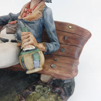 Thumbnail for Capodimonte Figurine Old Man on Bench –6.7