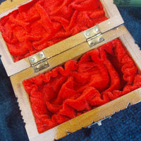 Thumbnail for French Vintage Wooden Jewelry Box –Small Chest with Red Velvet Lini Hand-Carved1