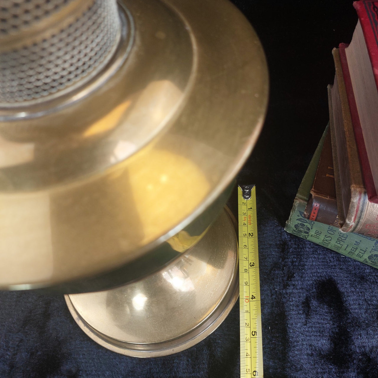 Vintage 1930`s Brass Aladdin Kerosene Parlor Lamp With Paraffin, See The Glass16