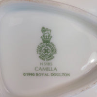 Thumbnail for Vintage Royal Doulton Camilla Fine Bone China Leaf Trinket Dish 1990 England5