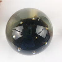 Thumbnail for CIIIG Art Glass Paperweight  Black & Clear with Bubbles United Kingdom Decor1