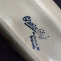 Thumbnail for Clarice Cliff Autumn Beechwood Log Planter  1930 Wilkinson England vase Art Deco11