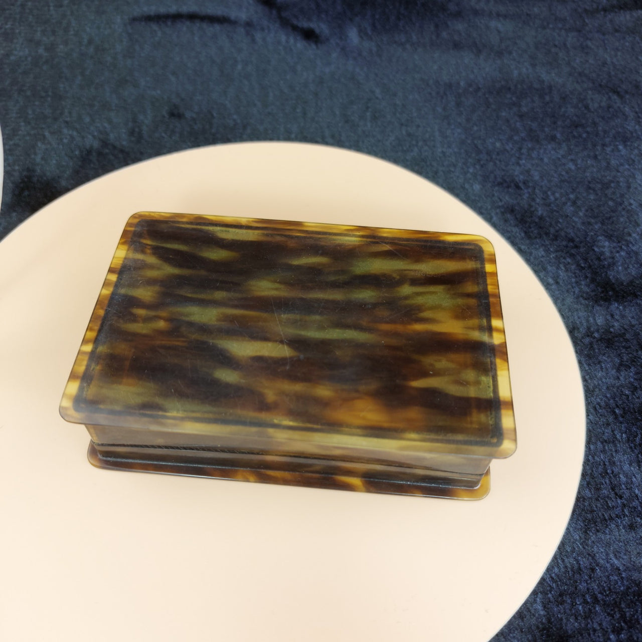 Antique Style Faux Tortoiseshell Trinket tobacco Snuff Box Rectangle Hinged8