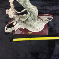Thumbnail for Giuseppe Armani Florence “Bicycle Spring” lady Rare Figurine 0539C Porcelain.18