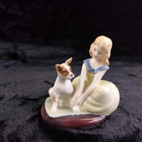 Thumbnail for Royal Doulton Golden Days HN2274 Girl Dog Figurine China Bone Good 1963 Vintage9