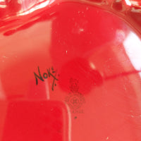 Thumbnail for Royal Doulton Flambe Noke Bowl Scenic Red Transferware Dish, England chipped.5
