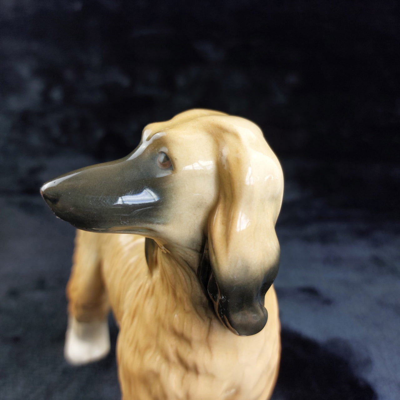 Large Hound Afghan Dog Figurine /Ornament- made by Coopercraft Vintage Display.9