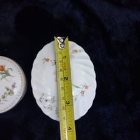 Thumbnail for Wedgwood Bone China Pin Dish & Trinket Box Set England - Floral Gold Vintage Rim5