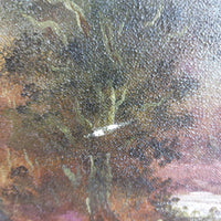 Thumbnail for Original Oil on Canvas River Painting – Signed by E. Walker, Landscape See Pics3