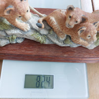 Thumbnail for Border Arts Fine 1999 Lion Cubs Figurine BFA Scotland Hand Painted (Broken Ear).16