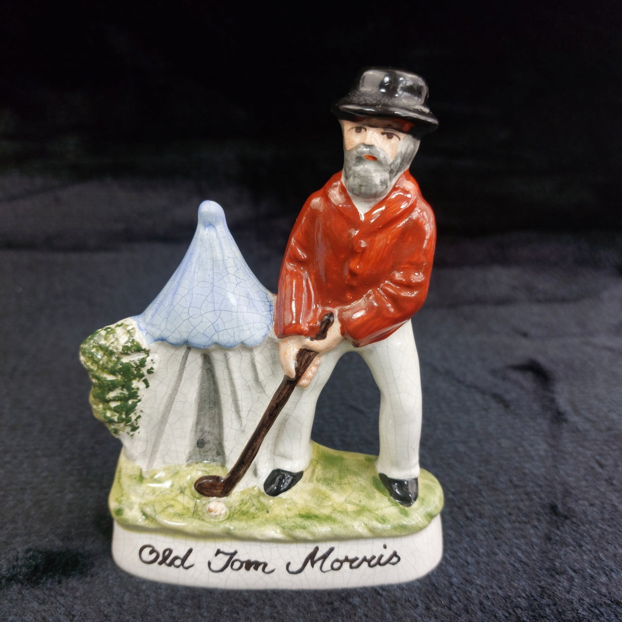 Staffordshire Old Tom Morris Young Tom Figurines Golf Hand Paint decor Pottery6