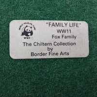 Thumbnail for Border Arts Fine Fox Family Figurine Chiltern Collection Nature WWF Scene Resin8